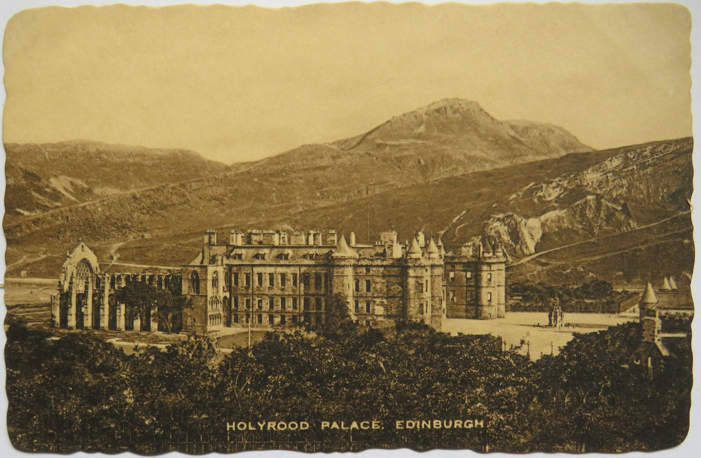 Vintage Postcard of Holyrood Palace, Edinburgh