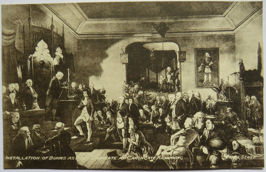 Vintage Postcard of Installation of Burns as Poet Laureate at Canongate Kilwinning