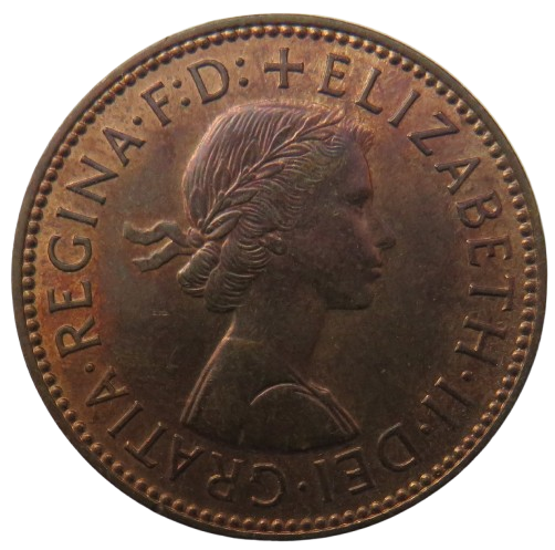 1962 Queen Elizabeth II Halfpenny Coin Unc - Great Britain