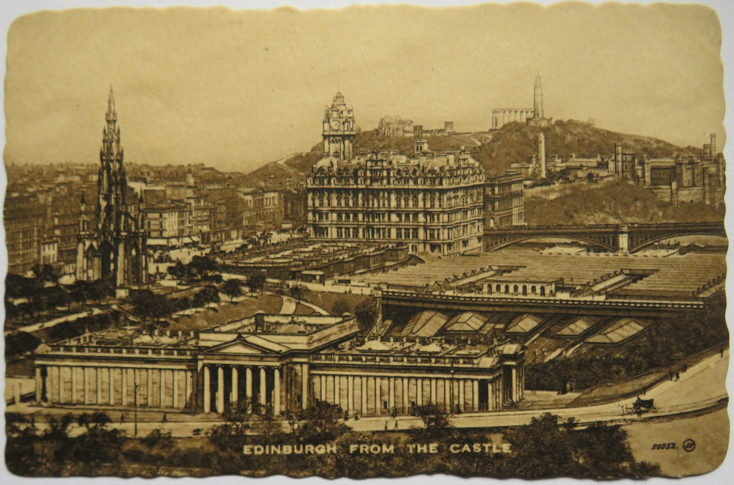 Vintage Postcard of Edinburgh from the Castle