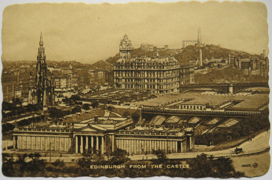 Vintage Postcard of Edinburgh from the Castle