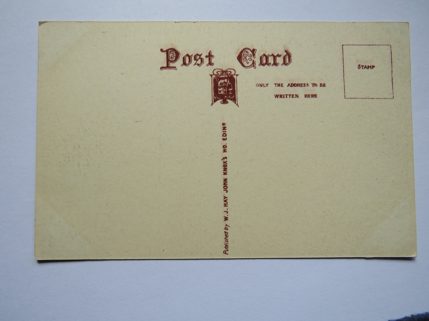 Vintage Postcard of Edinburgh Tolbooth, (The Heart of Midlothian) - Knox Series