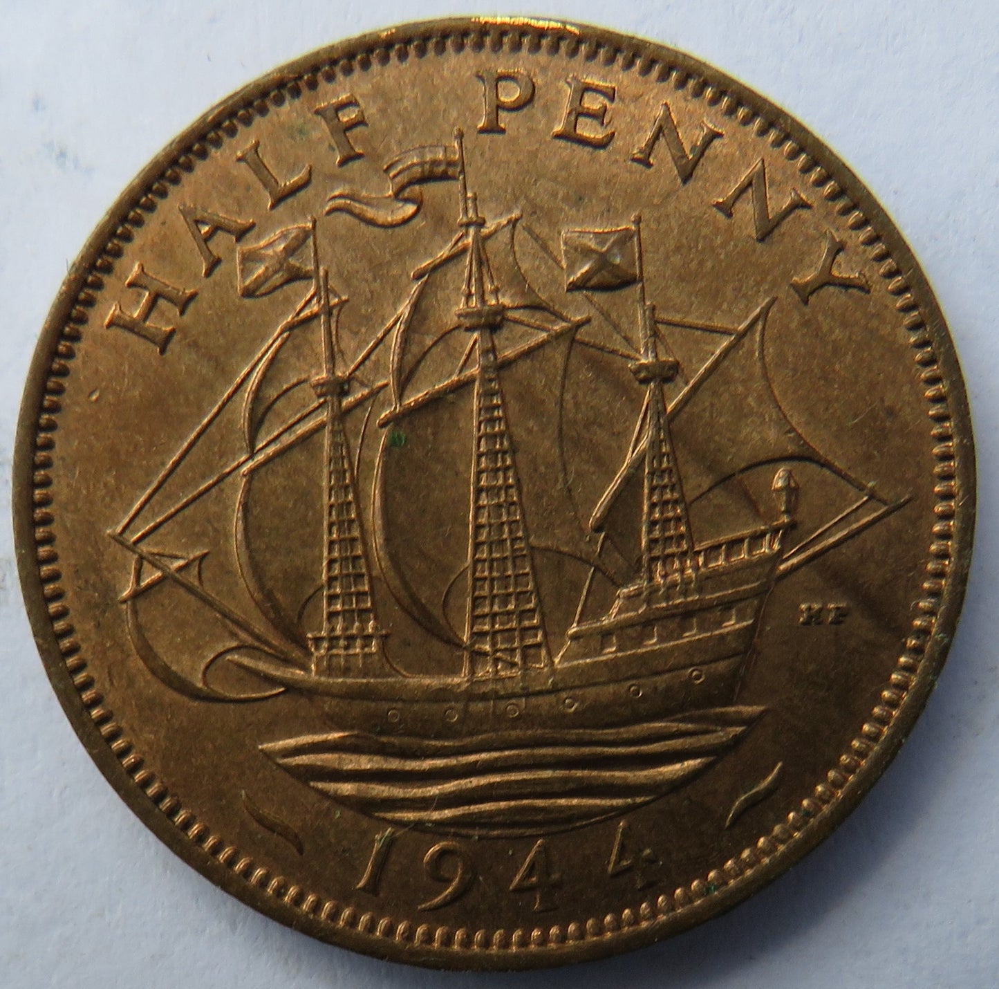 1944 King George VI Halfpenny Coin High Grade - Great Britain