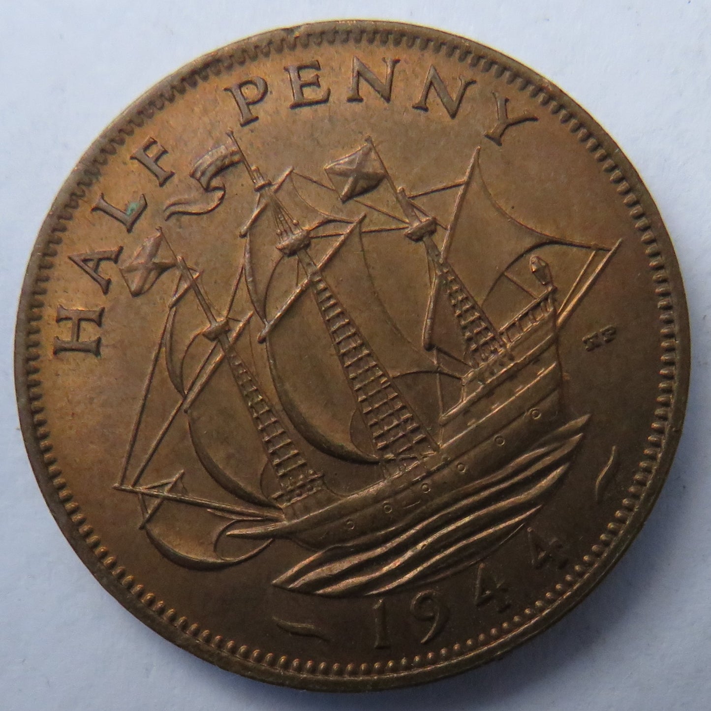 1944 King George VI Halfpenny Coin High Grade - Great Britain