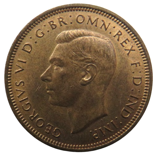 1944 King George VI Halfpenny Coin Unc - Great Britain