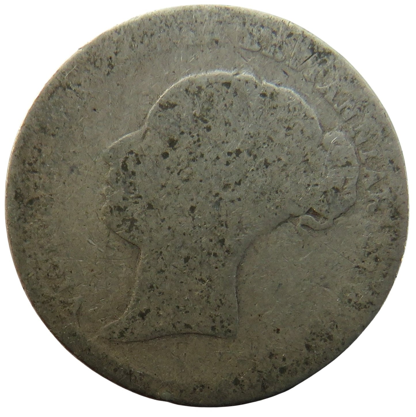 1887 Queen Victoria Young Head Silver Sixpence Coin - Great Britain