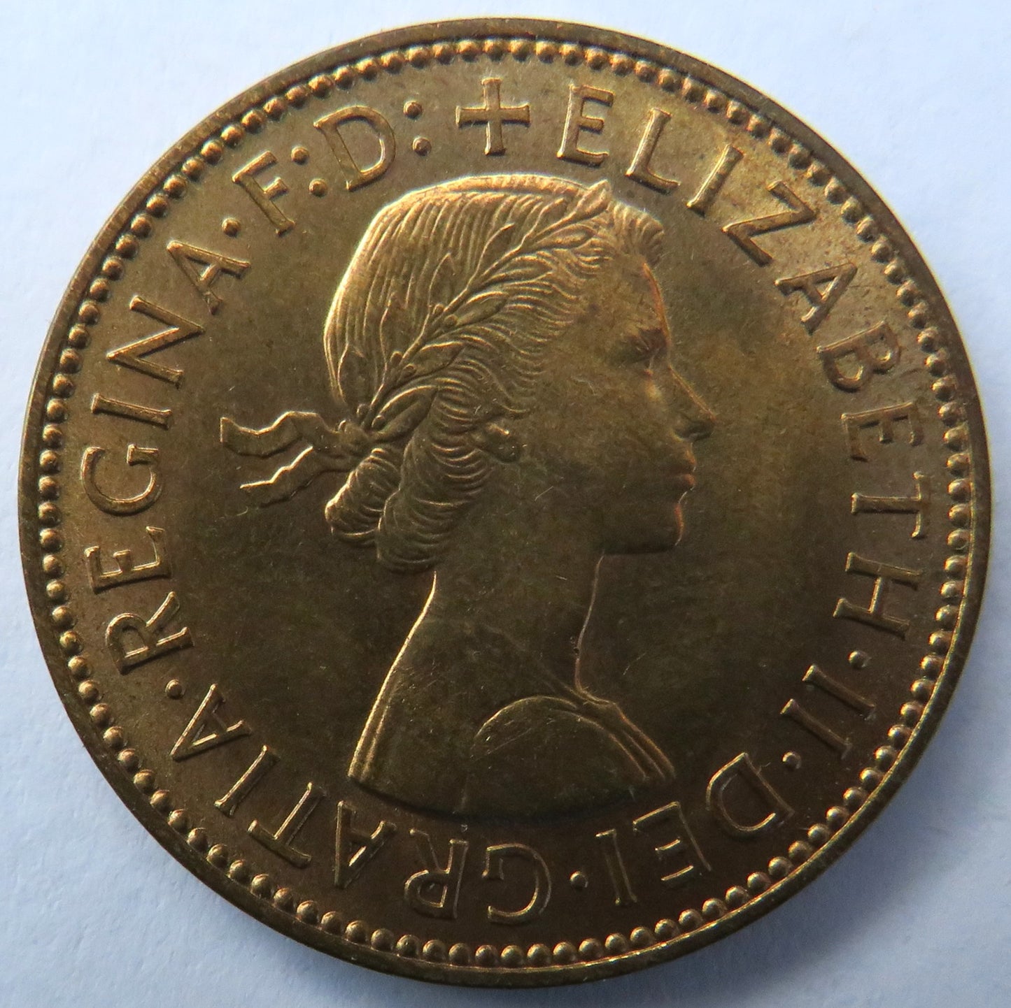 1958 Queen Elizabeth II Halfpenny Coin Unc - Great Britain