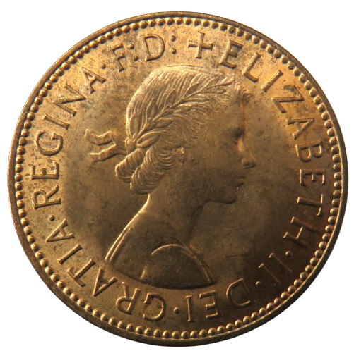 1966 Queen Elizabeth II Halfpenny Coin Unc - Great Britain