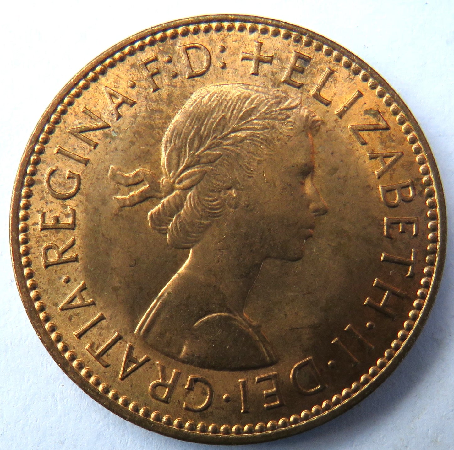 1966 Queen Elizabeth II Halfpenny Coin Unc - Great Britain