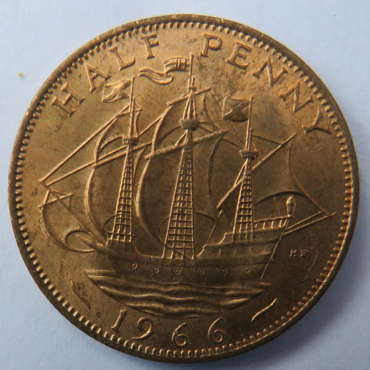 1966 Queen Elizabeth II Halfpenny Coin Unc - Great Britain