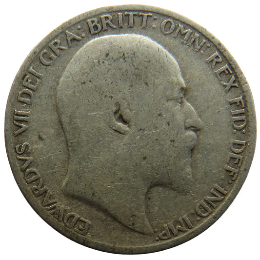 1902 King Edward VII Silver Sixpence Coin - Great Britain