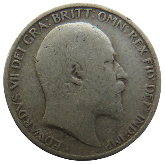 1903 King Edward VII Silver Sixpence Coin - Great Britain