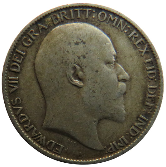 1910 King Edward VII Silver Sixpence Coin - Great Britain