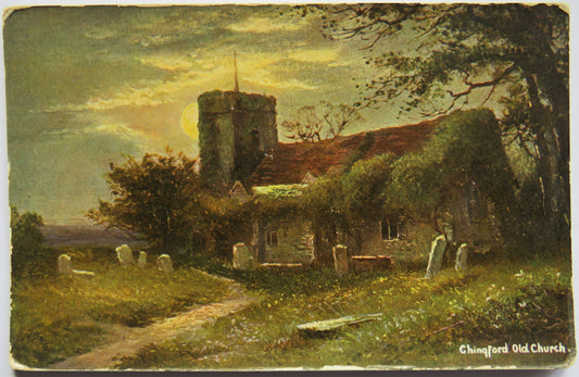 Vintage Postcard of Chingford Old Church
