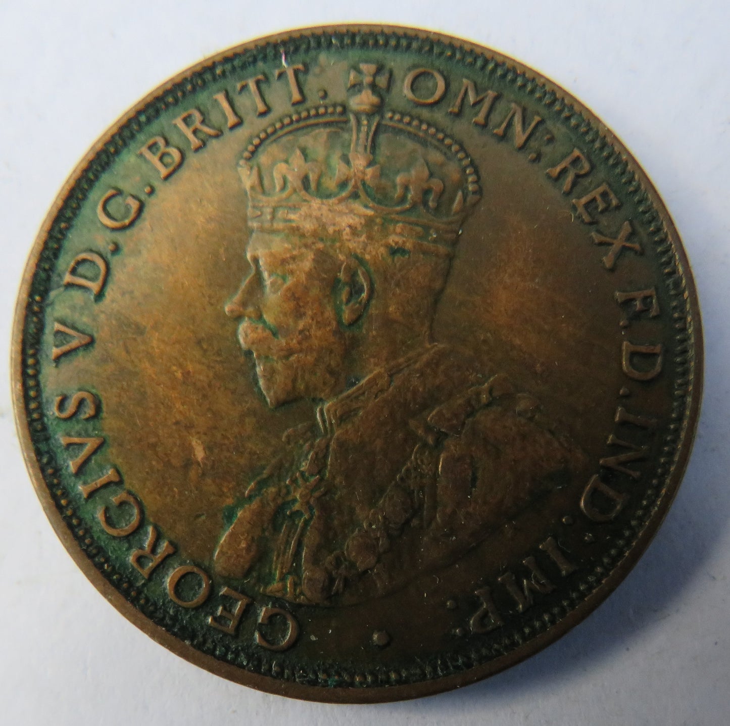 1916-I King George V Australia One Penny Coin