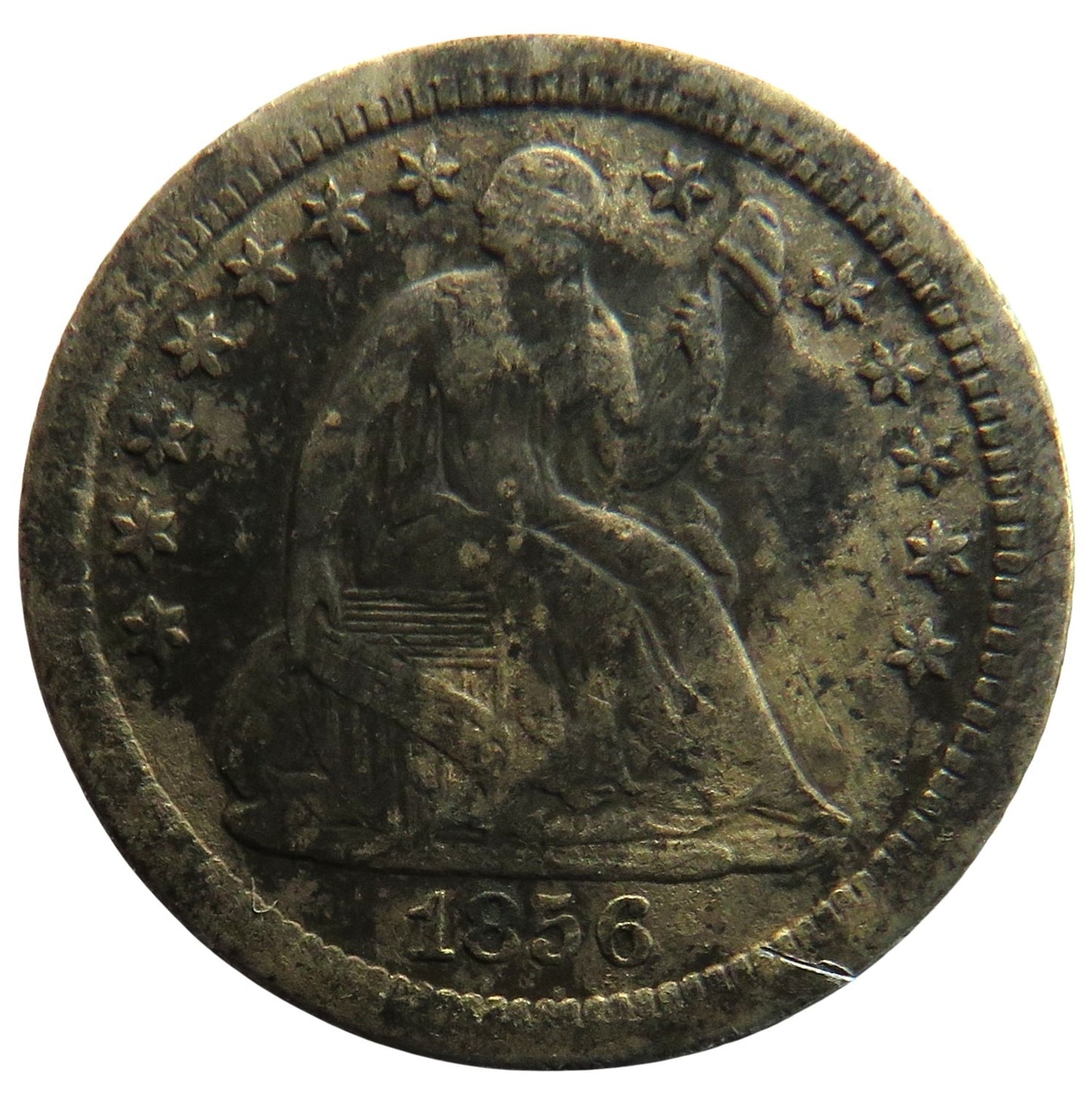 1856-O USA Seated Liberty Silver Half Dime Coin