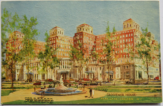 Vintage Postcard of Grosvenor House, Park Lane, London, W1