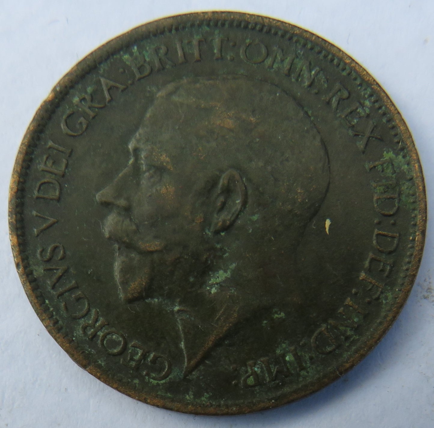 1919 King George V Halfpenny Coin - Great Britain