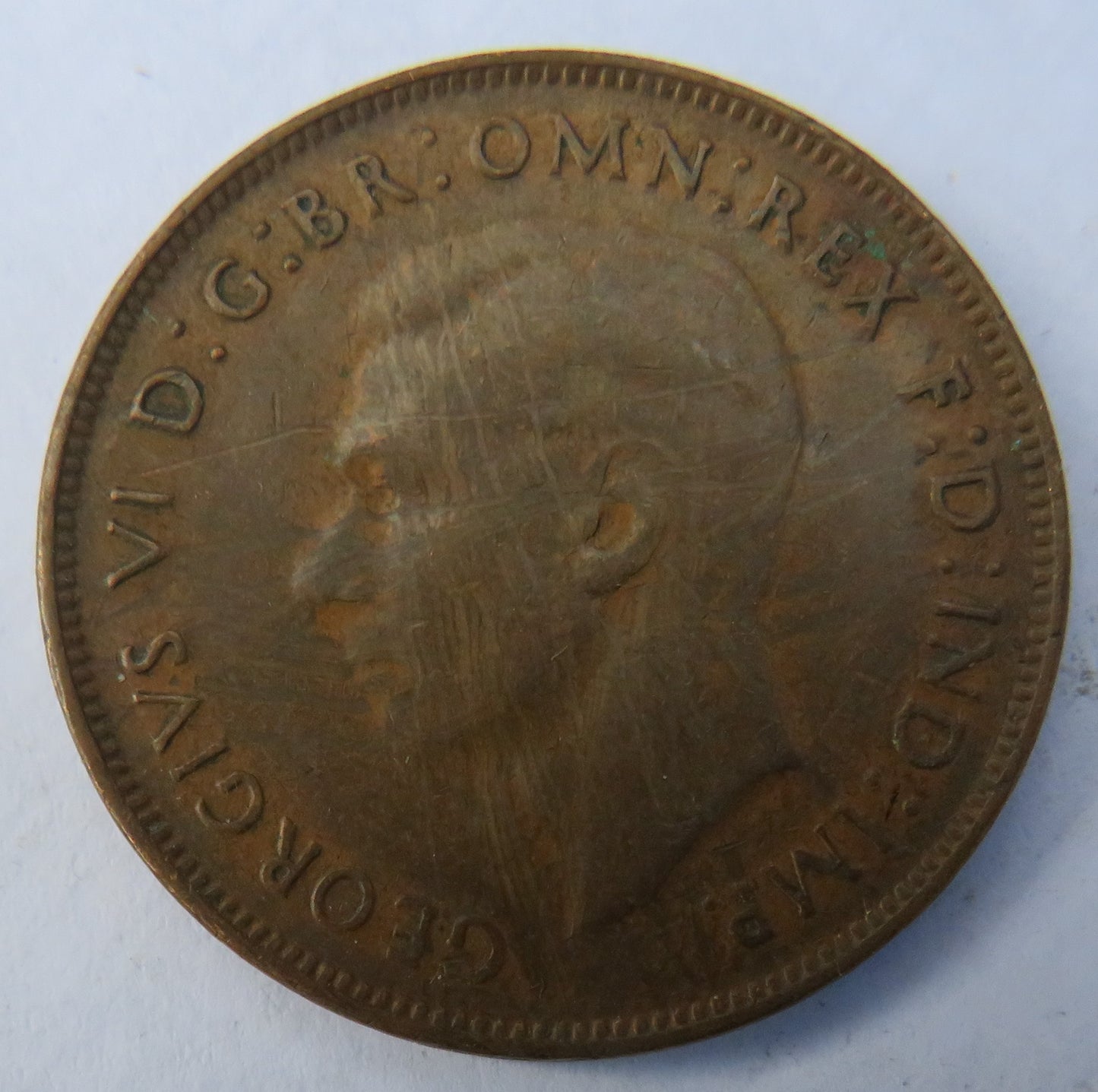 1943 King George VI Australia One Penny Coin