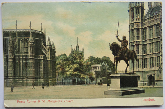 Vintage Postcard of Poets Corner & St. Margarets Church