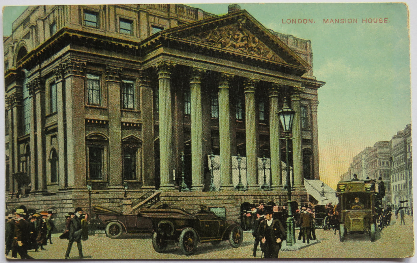 Vintage Postcard of London, Mansion House
