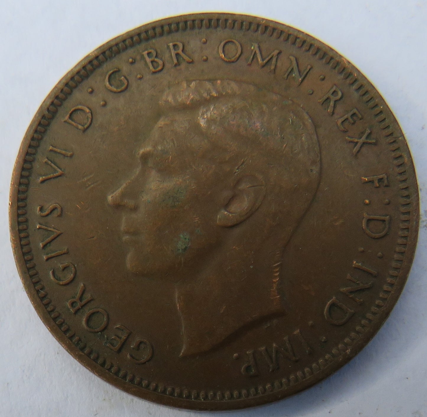 1943 King George VI Australia Halfpenny Coin