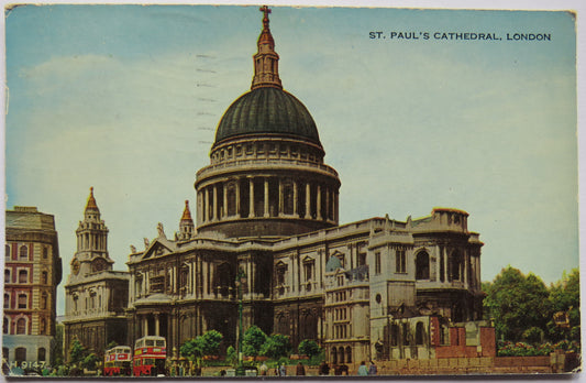Vintage Postcard of St. Paul's Cathedral, London, 1957