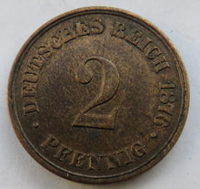 Load image into Gallery viewer, 1876-B Germany 2 Pfennig Coin
