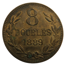 Load image into Gallery viewer, 1889-H Guernsey 8 Doubles Coin In Higher Grade
