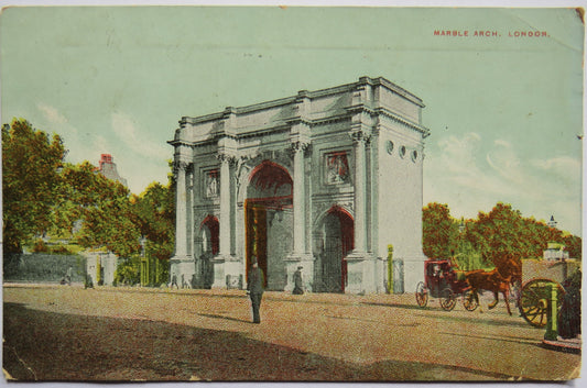 Vintage Postcard of Marble Arch, London, 1906