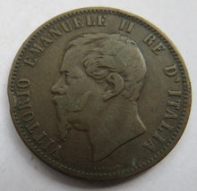 Load image into Gallery viewer, 1866-H Italy 10 Centesimi Coin
