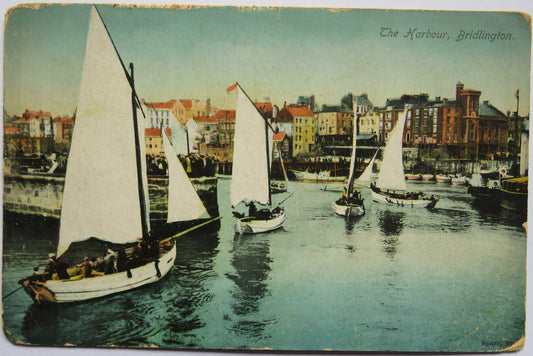 Vintage Postcard of The Harbour, Bridlington