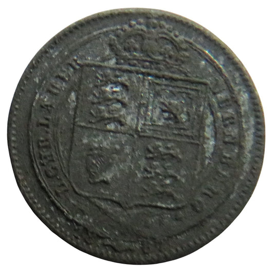 Queen Victoria Imitation of a Half Shilling Small Coin / Token