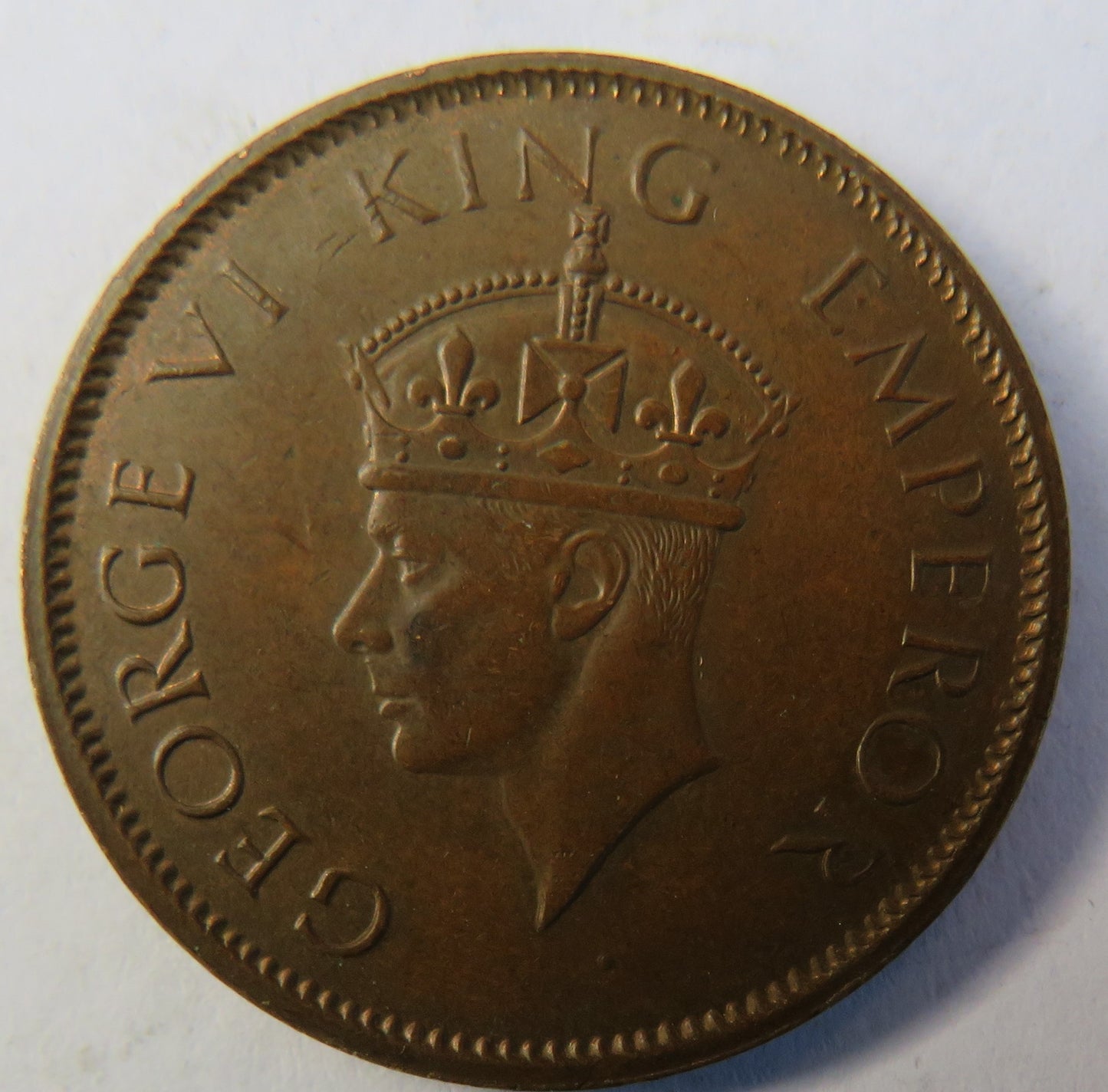 1942 King George VI India 1/4 Anna Coin