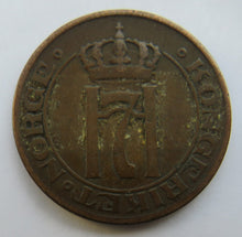 Load image into Gallery viewer, 1914 Norway 5 Ore Coin
