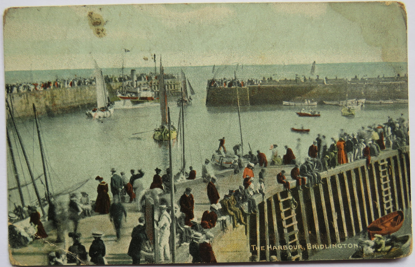 Vintage Postcard of The Harbour, Bridlington