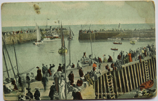 Vintage Postcard of The Harbour, Bridlington