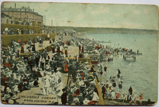 Vintage Postcard of Childrens Corner, Bridlington W. H