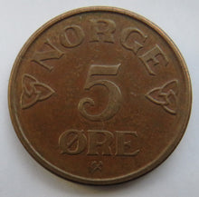 Load image into Gallery viewer, 1953 Norway 5 Ore Coin
