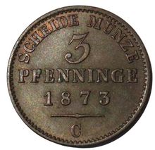 Load image into Gallery viewer, 1873-C German States Prussia 3 Pfennig Coin In High Grade
