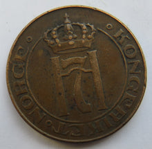 Load image into Gallery viewer, 1922 Norway 5 Ore Coin
