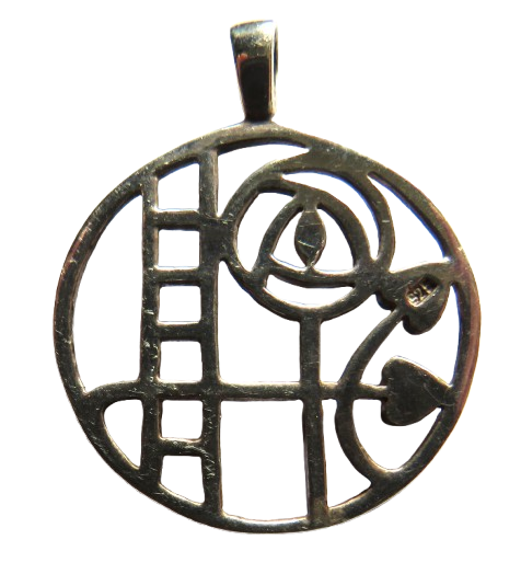 A Nice Quality Sterling Silver Ladies Pendant Mackintosh Style