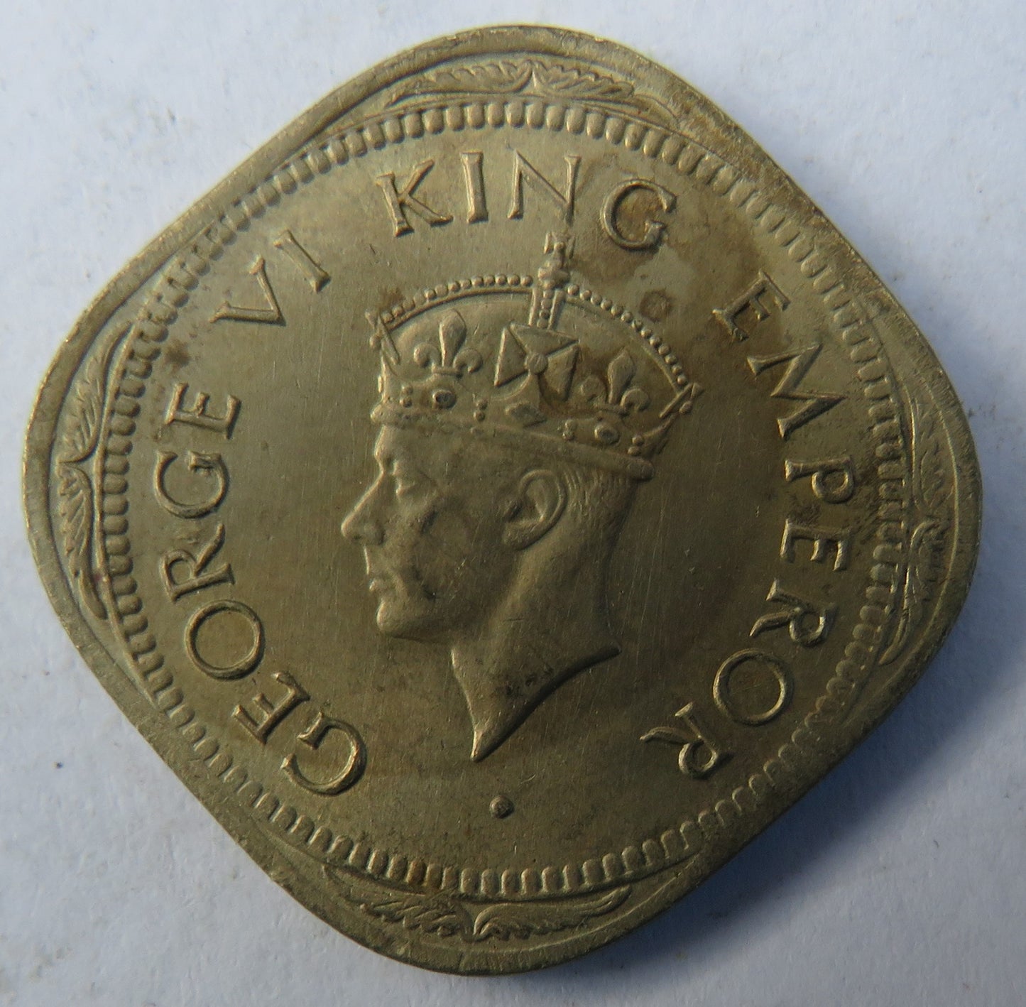 1946 King George VI India 2 Annas Coin