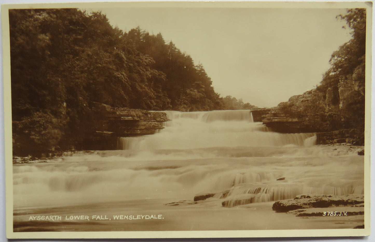 Vintage Postcard of Aysgarth Lower Fall, Wensleydale