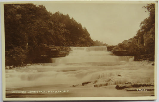 Vintage Postcard of Aysgarth Lower Fall, Wensleydale