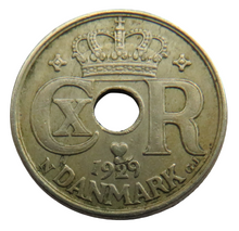 Load image into Gallery viewer, 1929 Denmark 10 Ore Coin
