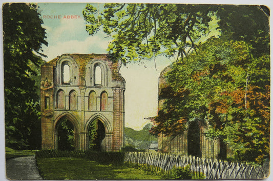 Vintage Postcard of Roche Abbey, 1908