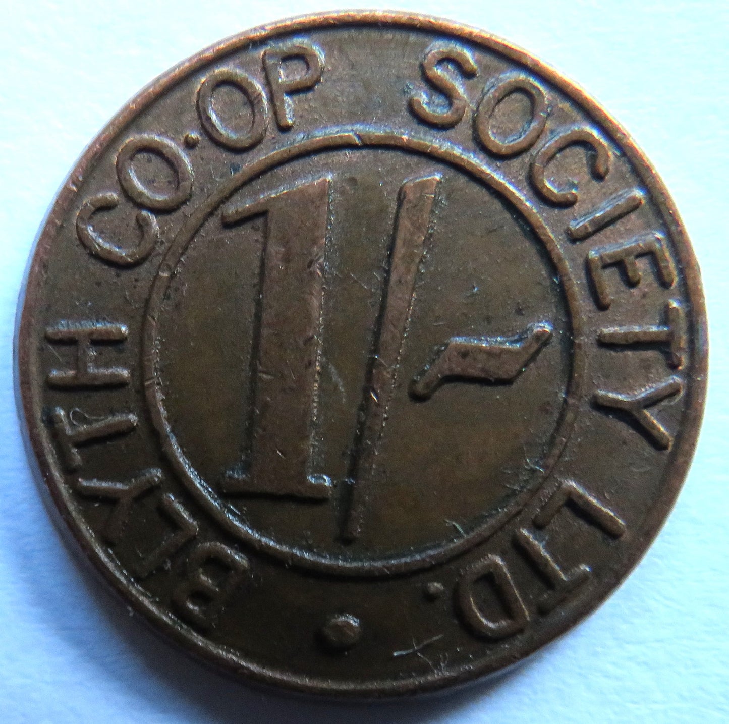 Blyth Cooperative Society Off Licence Vintage 1/- Token