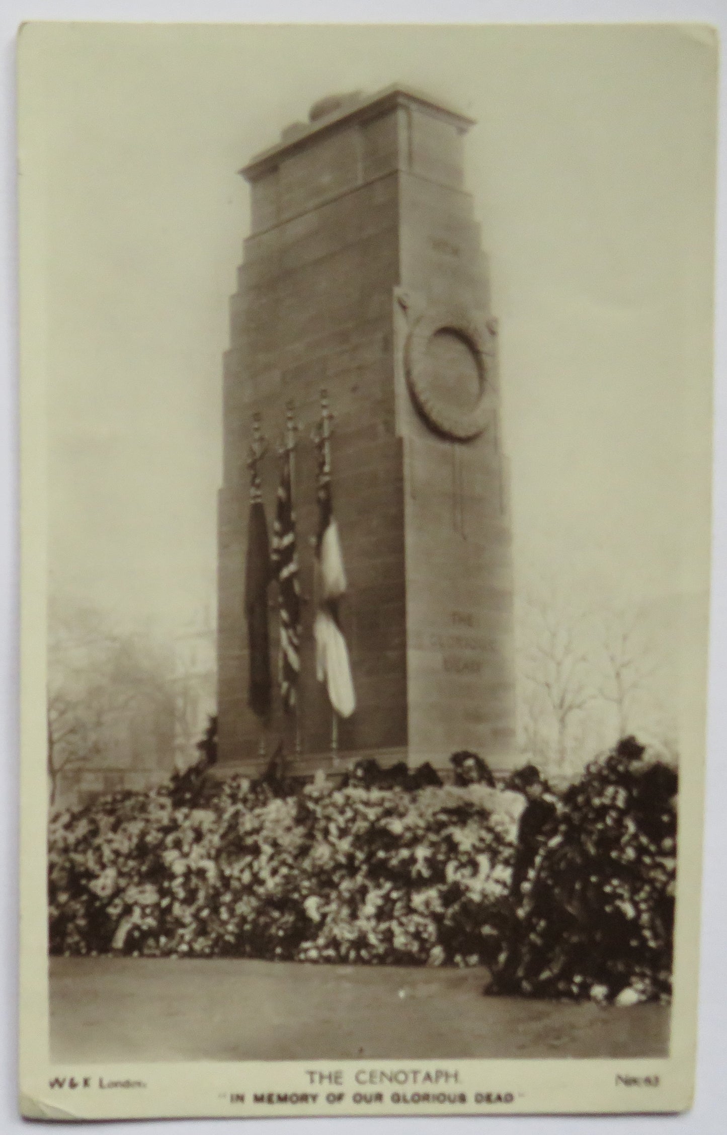 Vintage Postcard of The Cenotaph "In Memory Of Our Glorious Dead"