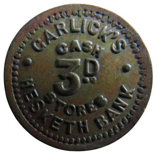 Garlick's Hesketh Bank 3d Cash Stored Token
